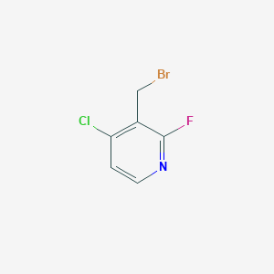 molecular formula C6H4BrClFN B12951953 3-(Bromomethyl)-4-chloro-2-fluoropyridine CAS No. 1805577-66-5
