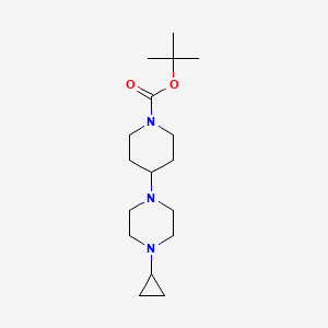 molecular formula C17H31N3O2 B12952041 tert-Butyl 4-(4-cyclopropylpiperazin-1-yl)piperidine-1-carboxylate 