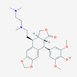 (5R,5aR,8aR,9S)-9-[2-[2-(dimethylamino)ethyl-methylamino]ethyl]-5-(4-hydroxy-3,5-dimethoxyphenyl)-5a,8,8a,9-tetrahydro-5H-[2]benzofuro[6,5-f][1,3]benzodioxol-6-one
