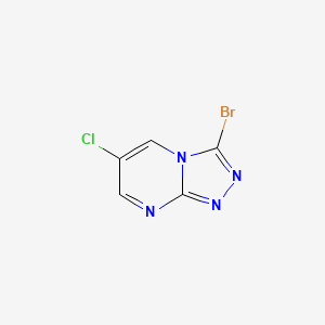 molecular formula C5H2BrClN4 B12952174 3-Bromo-6-chloro-[1,2,4]triazolo[4,3-a]pyrimidine 