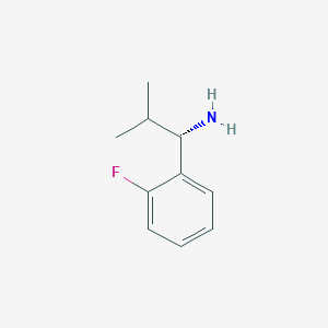 molecular formula C10H14FN B12952196 (S)-1-(2-Fluorophenyl)-2-methylpropan-1-amine 