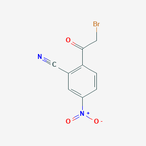 molecular formula C9H5BrN2O3 B12952844 2-(2-Bromoacetyl)-5-nitrobenzonitrile 
