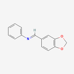 molecular formula C14H11NO2 B1295288 3,4-Methylenedioxybenzylidene aniline CAS No. 27738-39-2