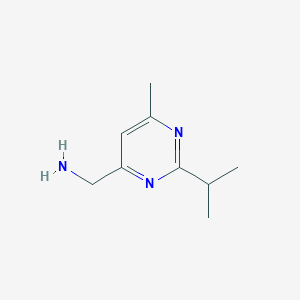 molecular formula C9H15N3 B12952885 (2-Isopropyl-6-methylpyrimidin-4-yl)methanamine 