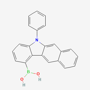 molecular formula C22H16BNO2 B12952896 (5-Phenyl-5H-benzo[b]carbazol-1-yl)boronic acid 