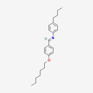 molecular formula C24H33NO B1295293 p-Heptyloxybenzylidene p-butylaniline CAS No. 29743-12-2