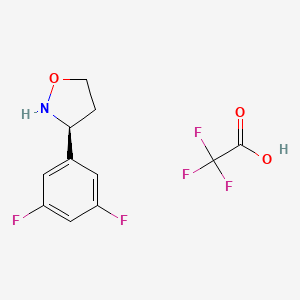 molecular formula C11H10F5NO3 B12952999 (S)-3-(3,5-Difluorophenyl)isoxazolidine 2,2,2-trifluoroacetate 