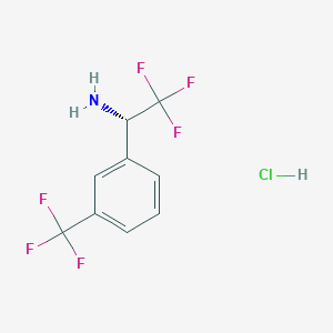 molecular formula C9H8ClF6N B12953098 (S)-2,2,2-Trifluoro-1-(3-(trifluoromethyl)phenyl)ethanamine hydrochloride 