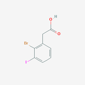 molecular formula C8H6BrIO2 B12953735 2-(2-Bromo-3-iodophenyl)acetic acid 