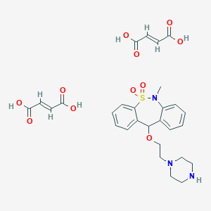 (E)-But-2-enedioic acid;6-methyl-11-(2-piperazin-1-ylethoxy)-11H-benzo[c][1,2]benzothiazepine 5,5-dioxide