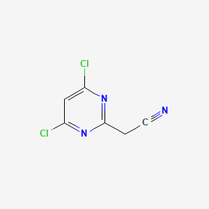 molecular formula C6H3Cl2N3 B1295403 2-(4,6-二氯嘧啶-2-基)乙腈 CAS No. 63155-43-1