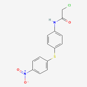 molecular formula C14H11ClN2O3S B1295405 2-Chloro-N-(4-((4-nitrophenyl)thio)phenyl)acetamide CAS No. 62292-40-4