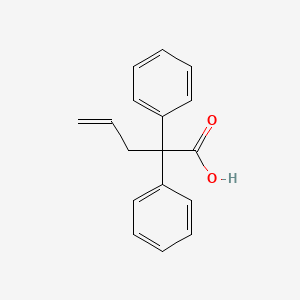 molecular formula C17H16O2 B1295407 2,2-Diphenylpent-4-enoic acid CAS No. 6966-03-6