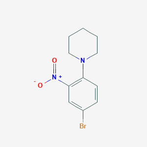 molecular formula C11H13BrN2O2 B1295410 1-(4-Bromo-2-nitrophenyl)piperidine CAS No. 5465-66-7