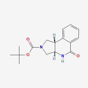molecular formula C16H20N2O3 B12954296 tert-Butyl (3aS,9bS)-5-oxo-1,3,3a,4,5,9b-hexahydro-2H-pyrrolo[3,4-c]isoquinoline-2-carboxylate 
