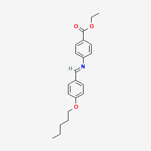 molecular formula C21H25NO3 B1295430 ETHYL 4-(4-PENTYLOXYBENZYLIDENEAMINO)BENZOATE CAS No. 37168-42-6