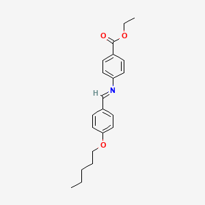 molecular formula C21H25NO3 B1295430 Ethyl p-(p-pentyloxybenzylidene)aminobenzoate CAS No. 37168-42-6