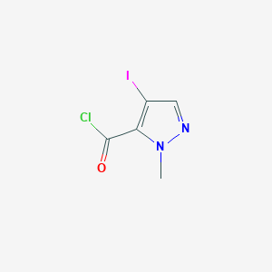 molecular formula C5H4ClIN2O B12954423 4-Iodo-1-methyl-1H-pyrazole-5-carbonyl chloride 