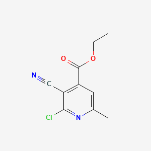 molecular formula C10H9ClN2O2 B1295446 Ethyl 2-chloro-3-cyano-6-methylisonicotinate CAS No. 40108-12-1