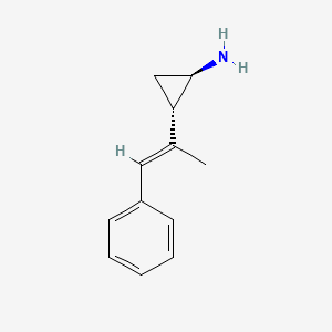 molecular formula C12H15N B12954774 Rel-(1R,2S)-2-((E)-1-phenylprop-1-en-2-yl)cyclopropan-1-amine 