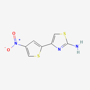 molecular formula C7H5N3O2S2 B1295521 4-(4-Nitrothiophen-2-yl)thiazol-2-amine CAS No. 58139-51-8