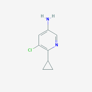 molecular formula C8H9ClN2 B12955392 5-Chloro-6-cyclopropylpyridin-3-amine 