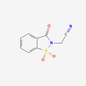 (1,1-Dioxido-3-oxo-1,2-benzothiazol-2(3h)-yl)acetonitrile