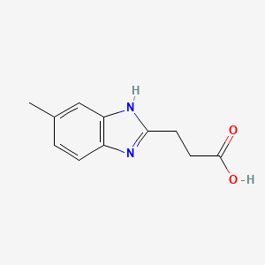molecular formula C11H12N2O2 B1295550 3-(5-甲基-1H-苯并咪唑-2-基)-丙酸 CAS No. 33138-04-4