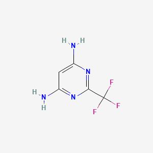 molecular formula C5H5F3N4 B1295552 2-(Trifluoromethyl)pyrimidine-4,6-diamine CAS No. 672-46-8