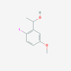 molecular formula C9H11IO2 B12956092 1-(2-Iodo-5-methoxyphenyl)ethan-1-ol 
