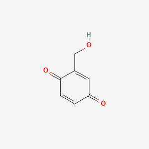 molecular formula C7H6O3 B1295611 2-(Hydroxymethyl)cyclohexa-2,5-diene-1,4-dione CAS No. 644-17-7