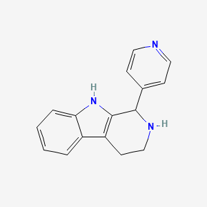 molecular formula C16H15N3 B1295632 9H-Pyrido(3,4-b)indole, 1,2,3,4-tetrahydro-1-(4-pyridyl)- CAS No. 3380-84-5