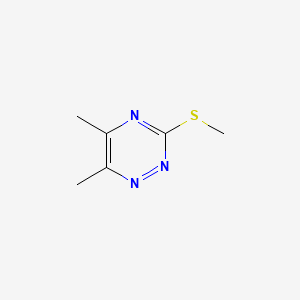 molecular formula C6H9N3S B1295637 5,6-Dimethyl-3-(methylthio)-1,2,4-triazine CAS No. 7275-70-9