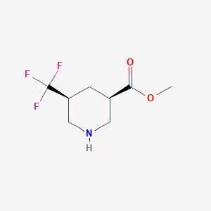 molecular formula C8H12F3NO2 B12956595 Rel-methyl (3R,5S)-5-(trifluoromethyl)piperidine-3-carboxylate 