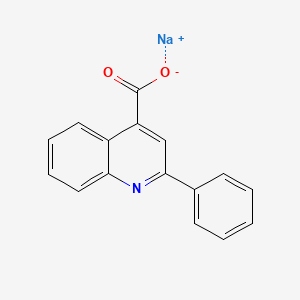 molecular formula C16H11NNaO2 B12956699 4-Quinolinecarboxylic acid, 2-phenyl-, sodium salt (1:1) CAS No. 5949-18-8