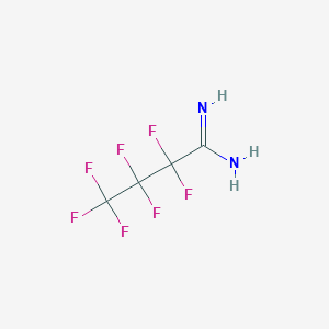 molecular formula C4H3F7N2 B1295670 Heptafluorobutyrylamidine CAS No. 375-19-9