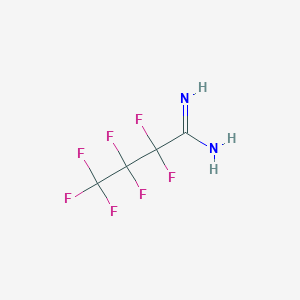molecular formula C4H3F7N2 B1295670 Heptafluorobutyramidine CAS No. 375-19-9