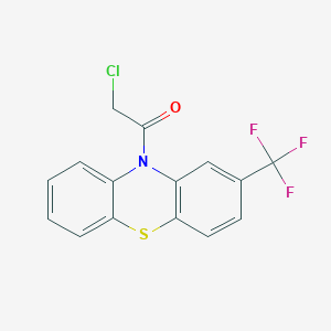 molecular formula C15H9ClF3NOS B1295673 2-Chloro-1-(2-trifluoromethyl-phenothiazin-10-yl)-ethanone CAS No. 38221-55-5