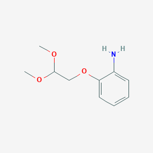 molecular formula C10H15NO3 B12956752 Benzenamine, 2-(2,2-dimethoxyethoxy)- CAS No. 55879-75-9