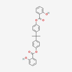 molecular formula C29H24O6 B1295681 Propane-2,2-diylbis(4,1-phenylene) bis(2-hydroxybenzoate) CAS No. 16527-05-2