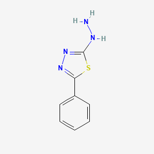 molecular formula C8H8N4S B1295689 2-Hydrazinyl-5-phenyl-1,3,4-thiadiazole CAS No. 13229-03-3