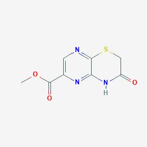 molecular formula C8H7N3O3S B12957135 Methyl 3-oxo-3,4-dihydro-2h-pyrazino[2,3-b][1,4]thiazine-6-carboxylate 