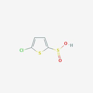molecular formula C4H3ClO2S2 B12957317 5-chlorothiophene-2-sulfinic Acid 