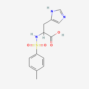 molecular formula C13H15N3O4S B1295735 N-[(4-Methylphenyl)sulfonyl]histidine CAS No. 21013-92-3