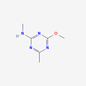 molecular formula C6H10N4O B1295743 4-Methoxy-N,6-dimethyl-1,3,5-triazin-2-amine CAS No. 5248-39-5