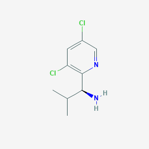 molecular formula C9H12Cl2N2 B12957442 (S)-1-(3,5-Dichloropyridin-2-yl)-2-methylpropan-1-amine 