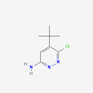 B1295754 3-Pyridazinamine, 6-chloro-5-(1,1-dimethylethyl)- CAS No. 102999-49-5