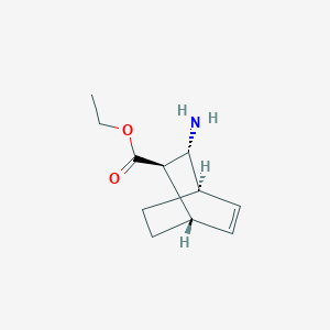 molecular formula C11H17NO2 B12957616 Ethyl (1S,2R,3R,4R)-3-aminobicyclo[2.2.2]oct-5-ene-2-carboxylate 