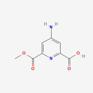 molecular formula C8H8N2O4 B12957697 4-Amino-6-(methoxycarbonyl)picolinic acid 