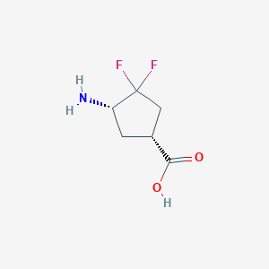 molecular formula C6H9F2NO2 B12957749 4-Amino-3,3-difluoro-cyclopentanecarboxylic acid 